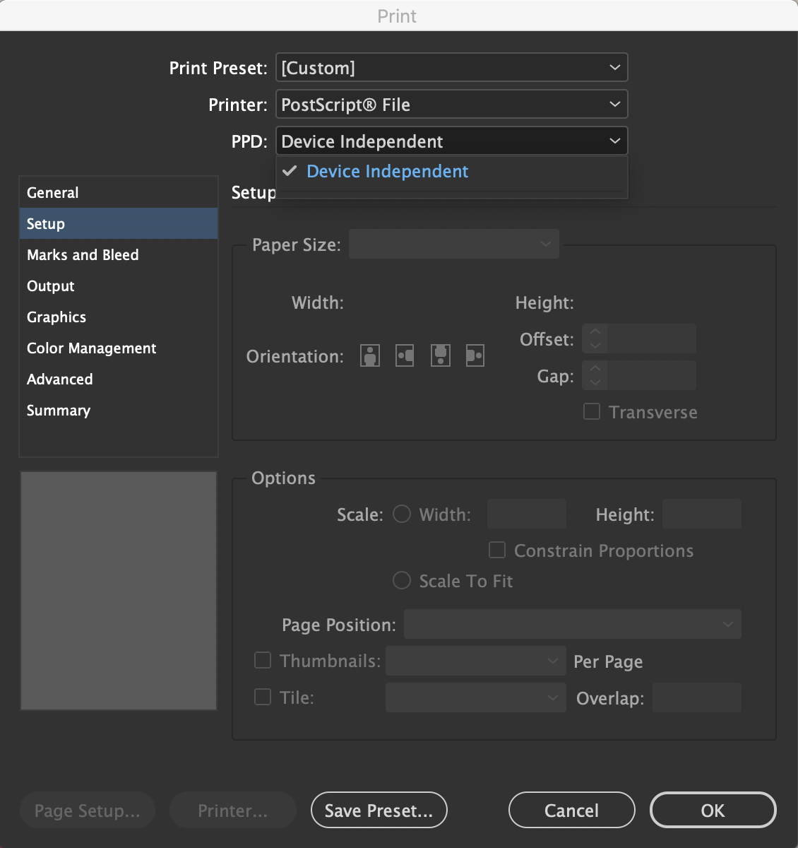 Solved Print Settings Setup Greyed Out when using Print... Adobe Community 11290404